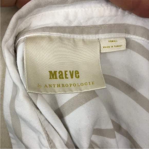 Maeve x Anthropologie Front Tie Long Sleeve Button Up Shirt - Picture 5 of 6